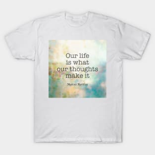 Motivational Literary Quote Text on abstract art T-Shirt